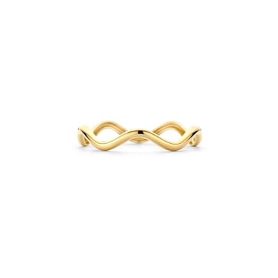 Blush gouden ring Ring 1261YGO/56 | goudkleurige ring voor ringmaat 56, sieraden, dames, accessoire, tijdloos design