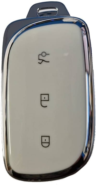 Autosleutel Hoesje geschikt voor Lynk & Co - Sleutelcover - TPU Cover Sleutelhoes - Accessoires - wit