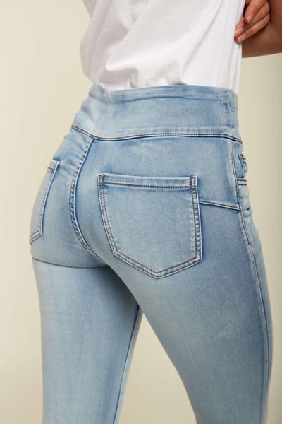 Broek Toxik3 met hoge taille jog light denim extra comfy