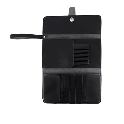 Pochette de Rangement Multifonctionnelle pour Ciseaux à Cheveux, Étui, Porte-Peignes, Outil de Coiffure pour Coiffeur Barbier black
