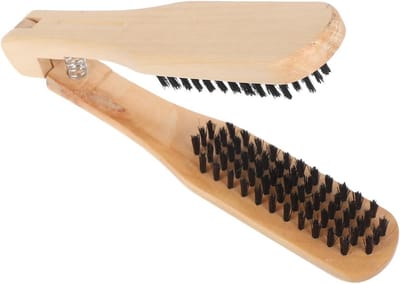 Haarborstel en Rechte Kam voor Vrouwen en Mannen, Hittebestendige Bamboo Hout, Ideaal voor Knoopvrij Haar