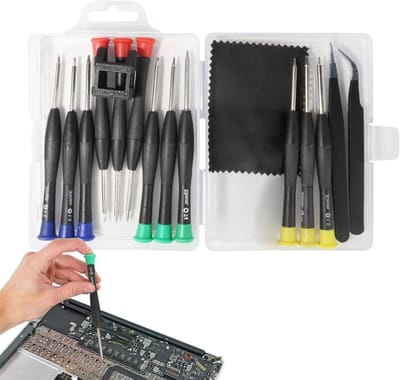 Precisie Schroevendraaierset - Reparatieset Gereedschap - Elektronica Repareren - Magnetische Tips - 16 Delig - Meerkleurig