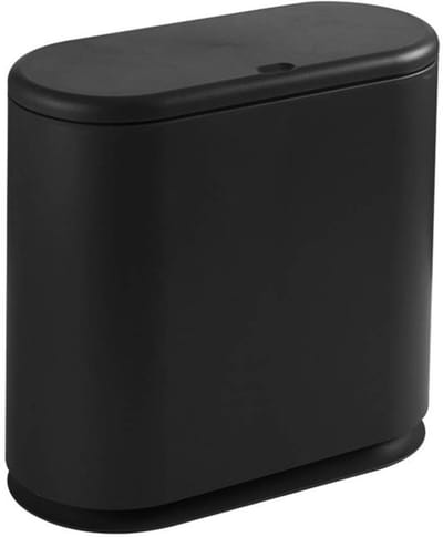 Allecto - Prullenbak - Scandinavische stijl - Compact design - Zwart