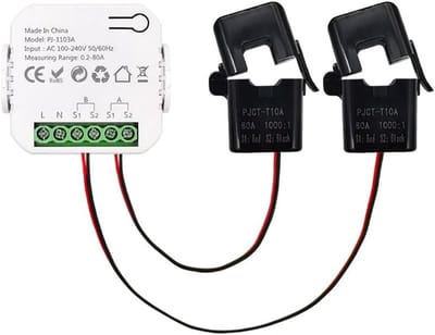 Slimme Energiemeter - Stroommonitor WiFi - Energieverbruik Meten - Bidirectioneel 80A - 2 Kanalen - Wit
