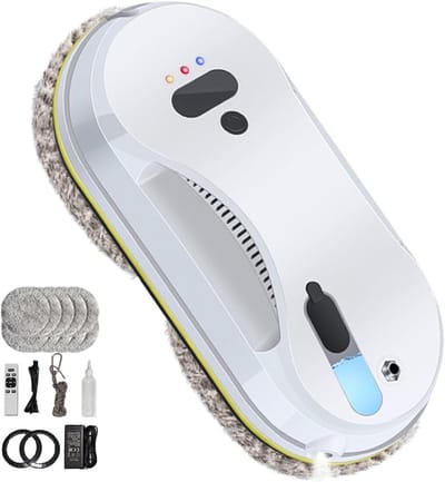 Glazenwasser robot - Automatische reiniger - Ramen schoonmaken - Dubbele schijf reiniging - 65 cm dik - One Color
