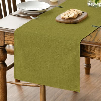 Tafelloper - Afwasbaar - Voor keuken en eettafel decoratie binnen - Groen 40x180 cm