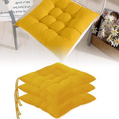 Comfortabele Stoelkussens Set van 4, 40x40 cm met Ties voor Binnen en Buiten, Perfect voor Tuin, Eetkamer en Balkon