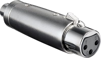 Powteq - Professionele XLR adapter - XLR female naar RCA/Tulp female - Mono - XLR 3 pins - Metalen behuizing