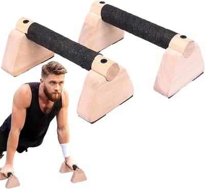 Drukstangen Set - Fitness Handgrepen - Kracht Training - Robuust Hout Materiaal - 20 cm - Niet gespecificeerd
