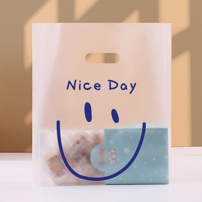 50 Pièces/Lot Petit Sac en Plastique Transparent Marguerite Joli Mini Motif Mixte Bijoux Boucle d'Oreille Bijoux Sac Cadeau Pochette Shopping