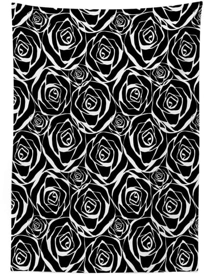 ABAKUHAUS Botanisch Tafellaken – 140x170 – satijn, Binnen/Buiten, zalmkleur