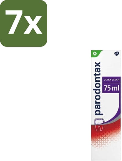 7 x Parodontax – Tandpasta – Ultra Clean – 75 ml - Tandpasta - Tandplak - Tandvlees - Bloedend Tandvlees - Fluoride