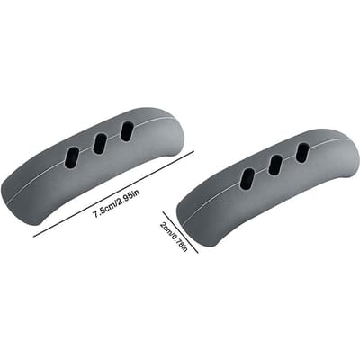 Lot de 2 housses de poignée de poêle en silicone, isolation thermique, support de poignée, manchon de poignée, gadgets de cuisine grise