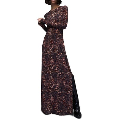 AllSaints Katlyn Anita Maxi Dr Natural Brown Size: 34 | Maxi Dresses Outlet | Dames | Bruin