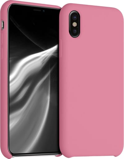 kwmobile telefoonhoesje geschikt voor Apple iPhone X - Hoesje met siliconen coating - Smartphone case in zoetroze