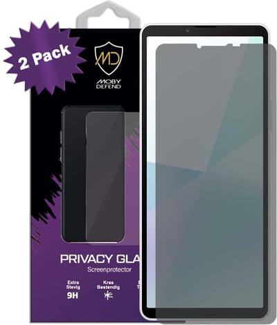 2-Pack MobyDefend Screenprotectors - Geschikt voor Sony Xperia 10 VI - HD Privacy Glass Screensavers