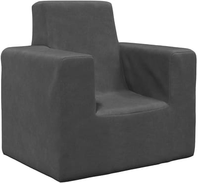 Kinderbank - Kindermeubel Sofa - Ontspannen en Spelen - Afneembare Overtrek - 52 x 38 x 50 cm - Antraciet