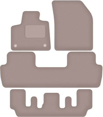 Wielganizator WLG-CARLUX Serie - Automatten - Beige - Voor Peugeot 5008 II GT Line - 7 Zitplaatsen