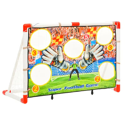 vidaXL - Voetbaldoelenset - met - doelmuur - 120x51x77,5 - cm