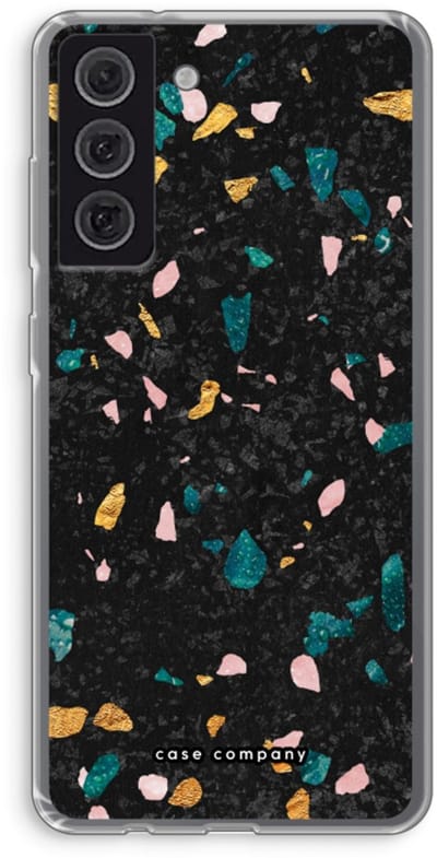 Case Company® - Hoesje geschikt voor Samsung Galaxy S21 FE hoesje - Terrazzo N°10 - Soft Cover Telefoonhoesje - Bescherming aan alle Kanten en Schermrand