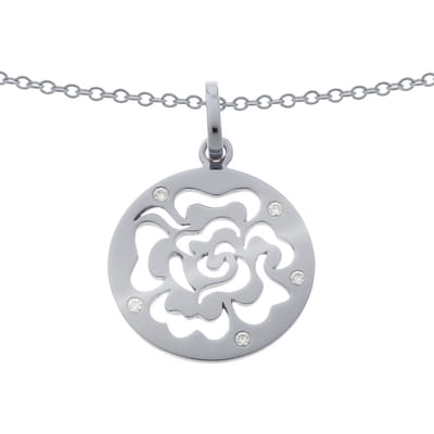 Orphelia 'Fiore' Dames 925 Sterling Zilveren Ketting met Hanger - Zilver ZH-7079