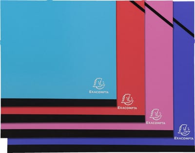 Exacompta 5x IDERAMA® tekenmap met elastiek - 24x32cm voor A4 formaat - Geassorteerd - 25629E