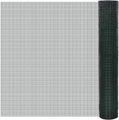Kippengaashek - Gegalvaniseerd gaas - Dierenverblijf Maken - PVC-coating - 25 x 1 m - Groen