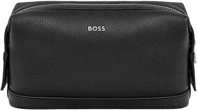HUGO BOSS toilettas Classic Grained Washbag Black zwart