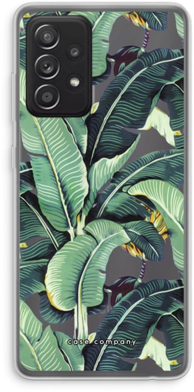 Hoesje geschikt voor Samsung Galaxy A52s 5G hoesje - Bananenbladeren - Soft Cover Telefoonhoesje - Bescherming aan alle Kanten en Schermrand