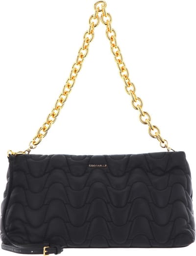 COCCINELLE Leren Schoudertas Ophelie Matelasse Handbag Noir Zwart
