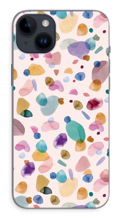 Case Company® - Hoesje geschikt voor iPhone 14 Plus hoesje - Terrazzo Memphis - Soft Cover Telefoonhoesje - Bescherming aan alle Kanten en Schermrand