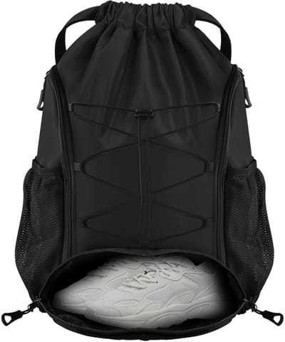 Dailygoods - BROTOU Sporttas, sporttas, rugzak, trekkoord, gymtas met schoenenvak, trekkoord, gymtas, badtas, waterdicht, voetbaltas voor jongens, heren, dames en kinderen