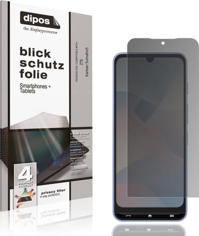 dipos – Matte Privacy Screenprotector geschikt voor ZTE Kantan Sumaho5 | Anti-Spy Beschermfolie