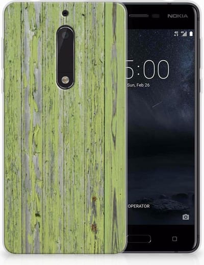 Nokia 5 Bumper Hoesje Green Wood