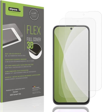 dipos FLEX – 2x Matte Screenprotector geschikt voor Honor 600 Smart 5G | Volledige Schermbescherming | Case-Friendly