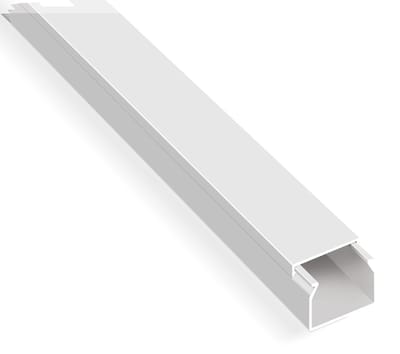 Kabelgoot/ leidinglijst 2X1 M wit 25X25 mm