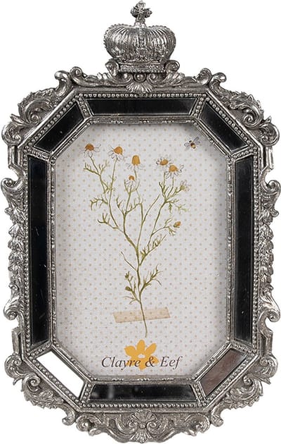 Clayre & Eef Fotolijst 10x15 cm Zilverkleurig Polyresin
