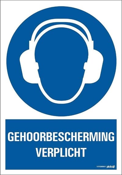 Pickup bord 23x33 cm Combinatie - Gehoorbescherming verplicht