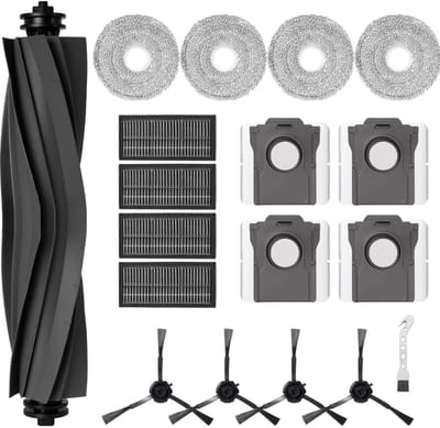 Dailygoods- Accessoireset voor Dreame L10s Pro Ultra - 1 Hoofdborstel - 4 HEPA Filters - 4 Mopdoeken - 4 Stofzakken - 4 Zijborstels - Duurzame Rubber Borstel - Stofzuigeraccessoires