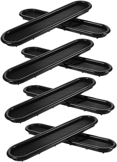 Ventilatie Roosters - Luchtgaten - Kast Ventileren - Ademend Mesh Design - 8 Stuks - Zwart