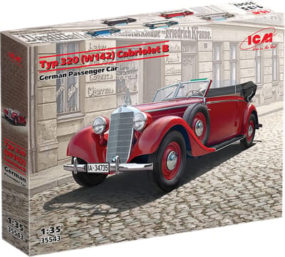 ICM Modelbouwpakket Auto - 35543 Mercedes-Benz 320 (W142) - Cabriolet B - Duitse Personenwagen Plastic - 1:35 - Modelbouw