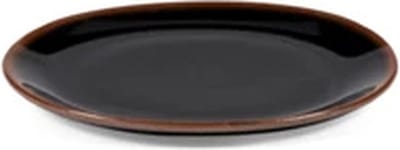 Serax Uncharted Out of Lines plat bord 18x16cm zwart bruin