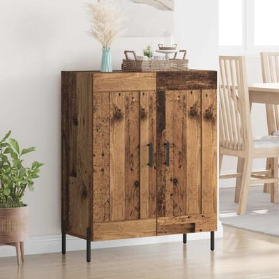 vidaXL - Dressoir - Oud - Hout - 69,5 - x - 34 - x - 90 - cm - Geengineerd - Hout - en - IJzer
