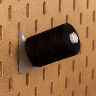6-pack Spoelhouder 1000m - Short - Zilver - Printboard - Past op Ikea Skadis pegboards