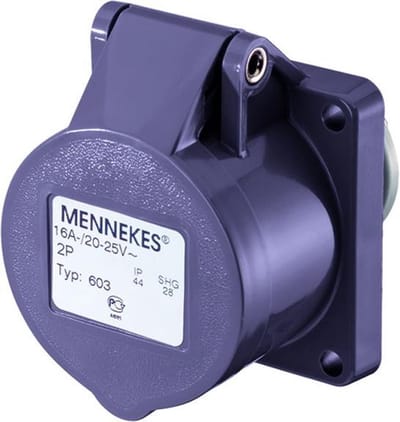 Mennekes CEE-contactdoos, aanbouw
