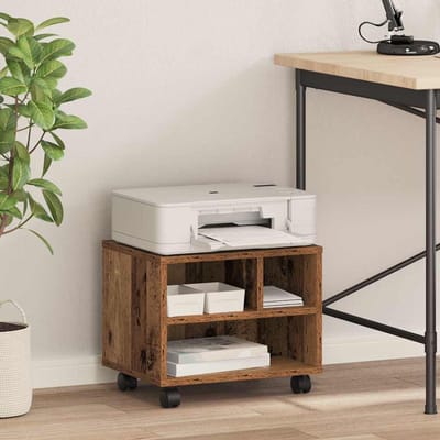 vidaXL - Printerstand - Oudhout - 41 - x - 32 - x - 34,5 - cm - Bewerkt - hout