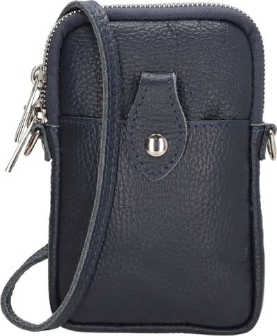 Charm London Elisa Crossbody Telefoontasje Premium Leatherlook - Leren Dames Tas - Blauw