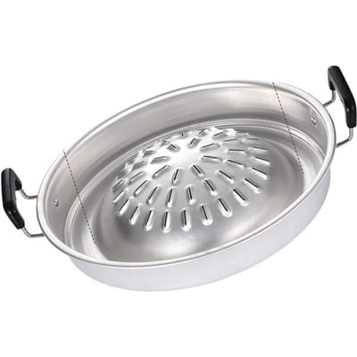 Grill à Steak Poêle à Charbon Grill de Barbecue Multifonctionnel en Aluminium Cocotte pour Réunion de Famille Pique-niques en Plein Air Petit Small 40cm / 15.7in