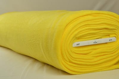 Fleece stof - Geel - 10 meter
