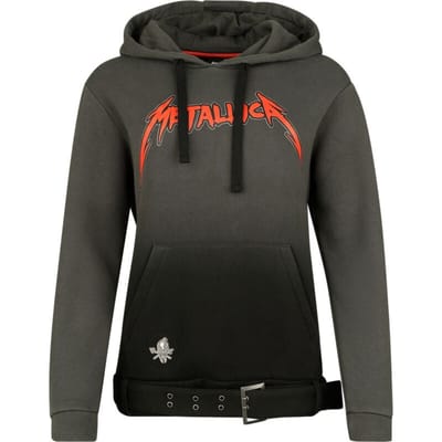 Metallica Trui met capuchon - EMP Signature Collection - S tot XL - voor Vrouwen - grijs-zwart
